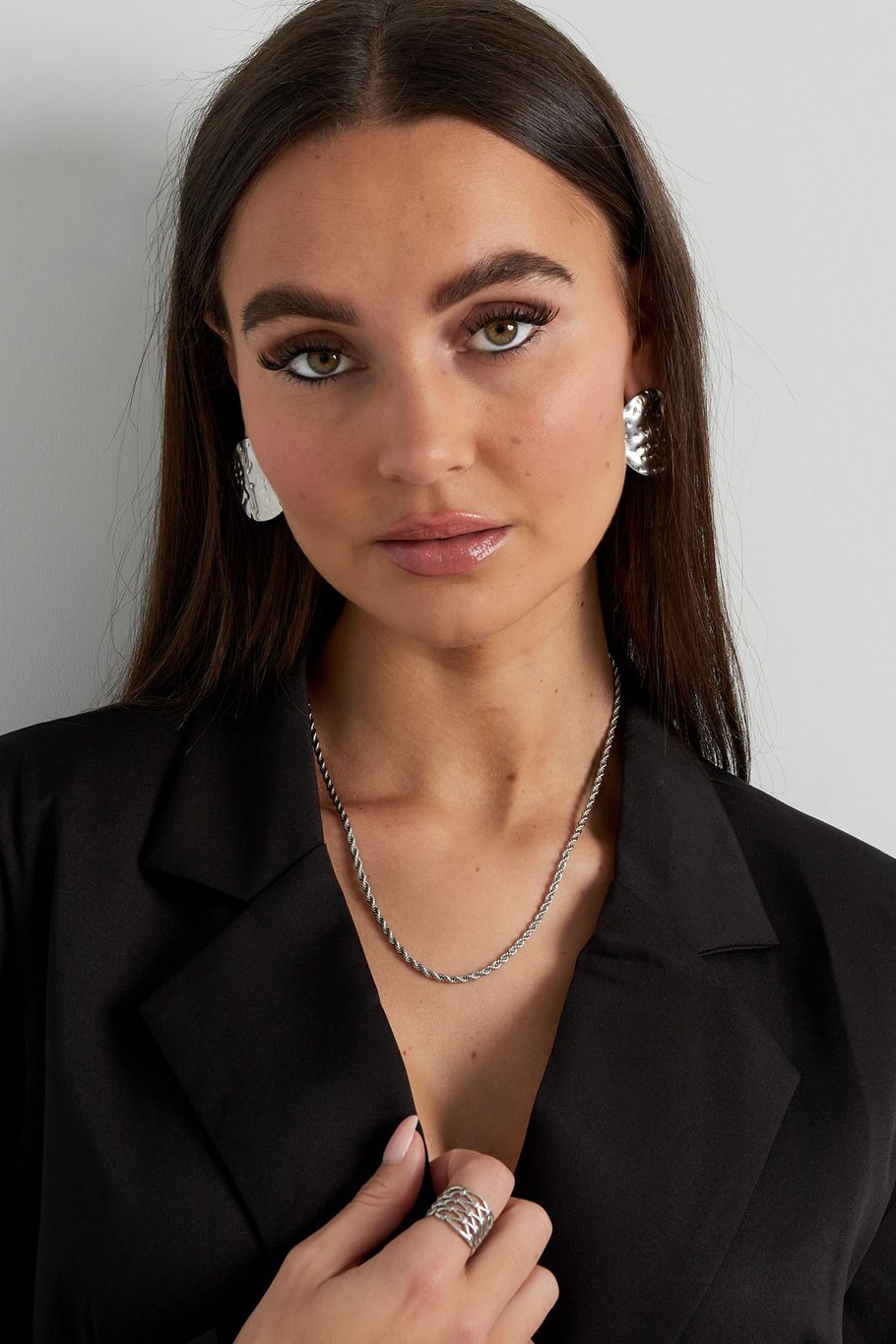 Collier unisexe torsadé fin - doré-3.0MM Image4